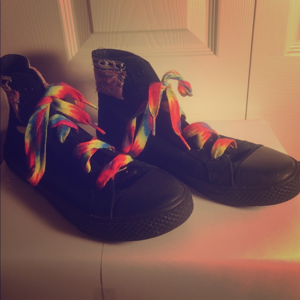 Black high top sneakers