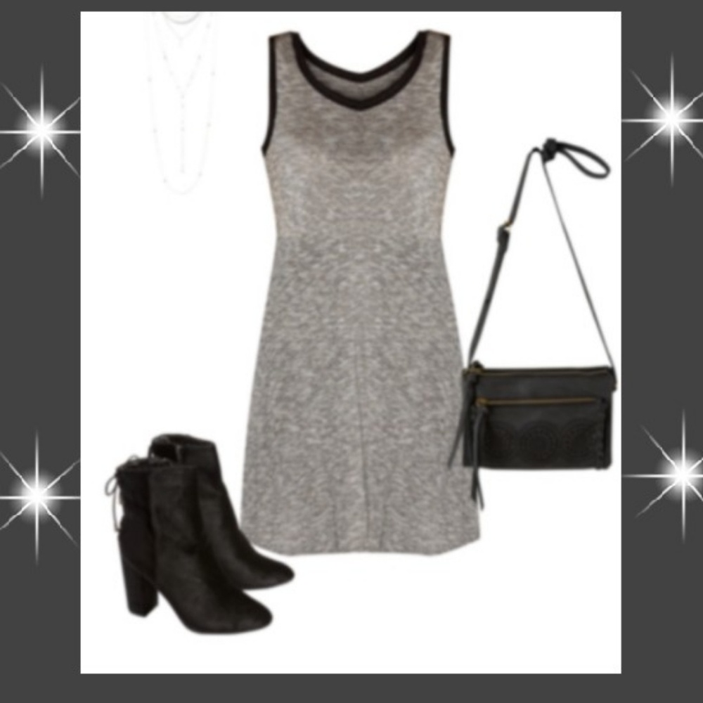 Trendy cutout back swing dress