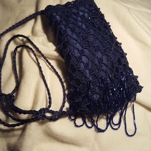 Sparkly BLUE Beaded purse