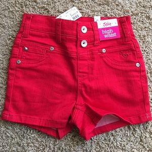 Girl’s Justice Red High Waist Shorts Size 8