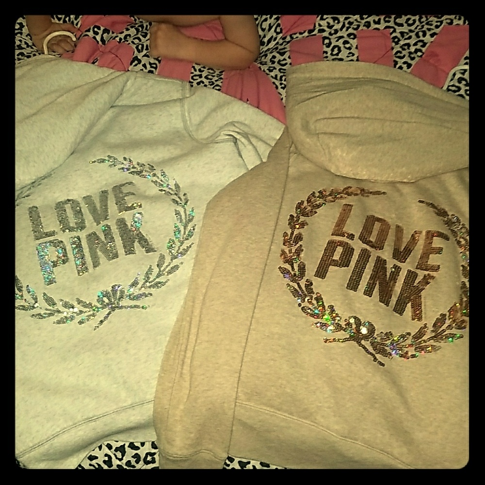 XS & Small VSPink fur hoodies! FINAL PRICE!