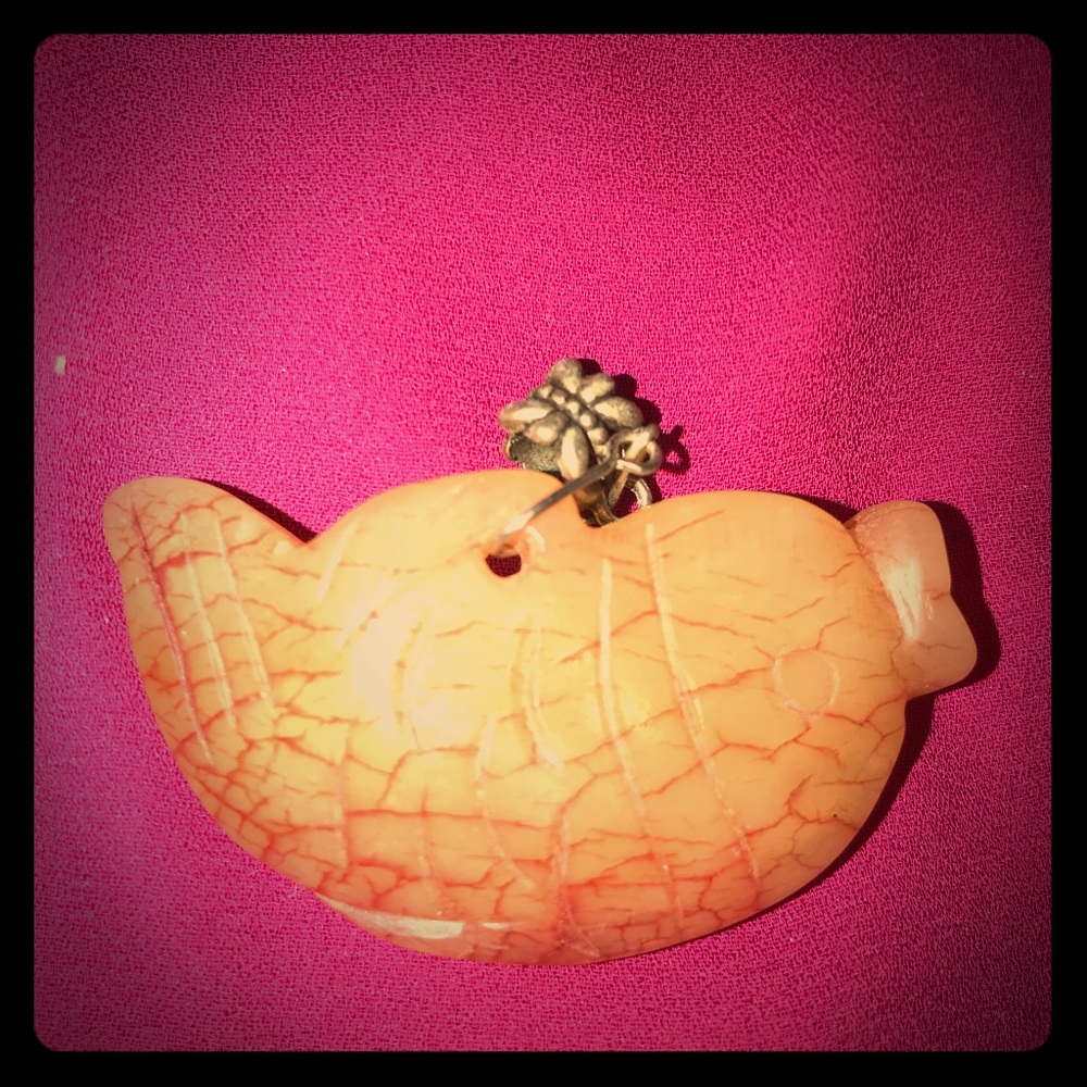Stone Koi pendant