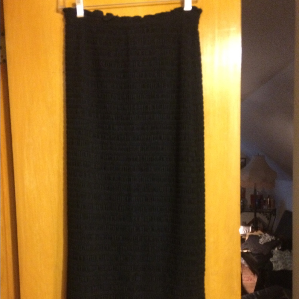 Long, black dress skirt