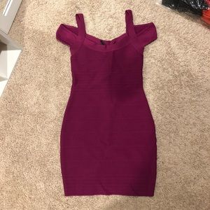 Guess purple body con mini dress