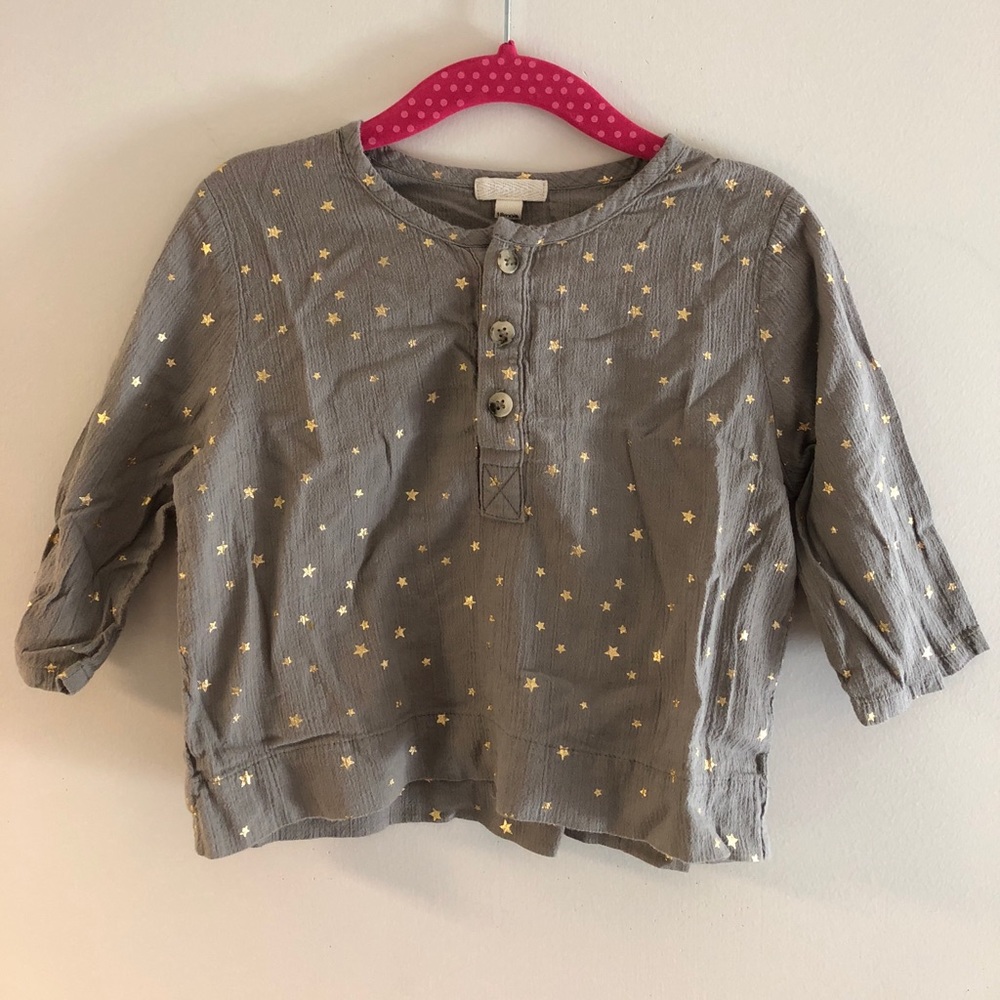 Talc buttoned shirt with star print