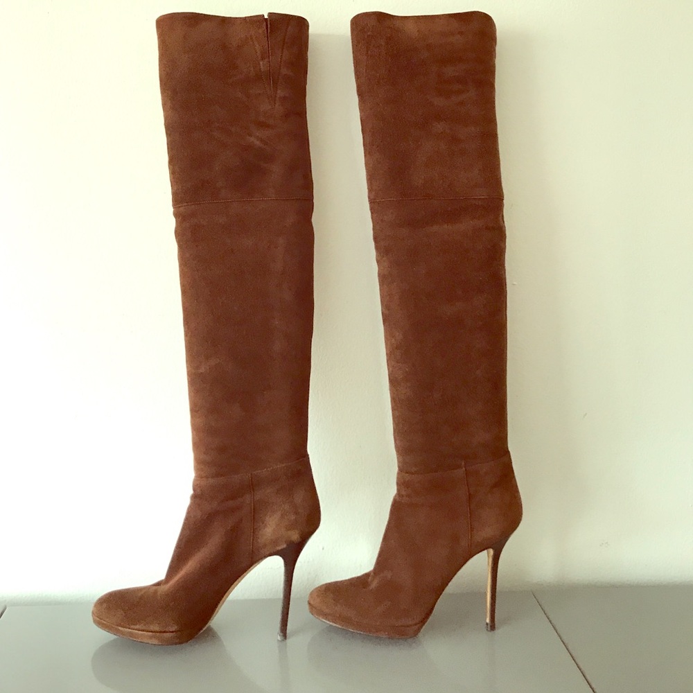Jimmy Choo Over The Knee Suede Boots 247 April 39
