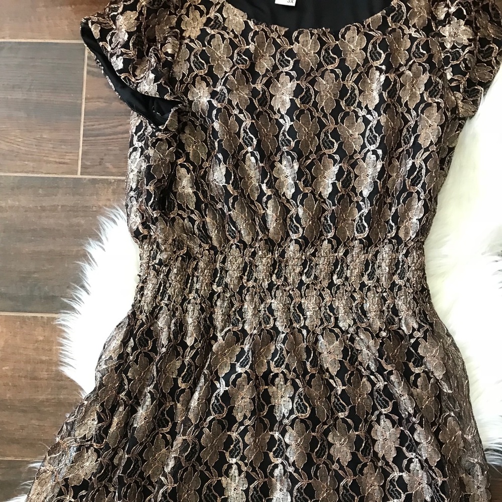 American Rag Gold Lace Party Dress