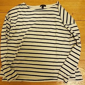 Boat neck striped shirt