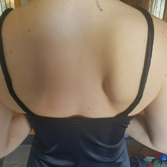 Midnight Blue Grecian Style Gown - Picture 5 of 6