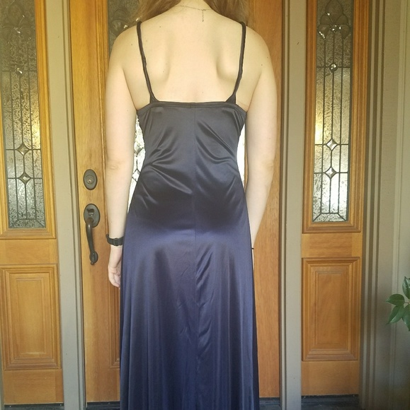Midnight Blue Grecian Style Gown - Picture 2 of 6