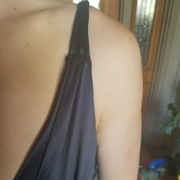 Midnight Blue Grecian Style Gown - Picture 6 of 6