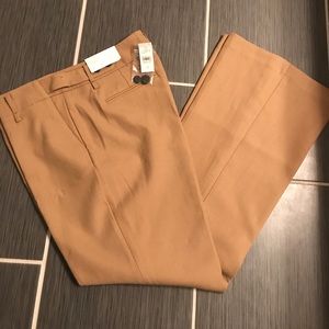 Loft tan classic stretch flare leg pants