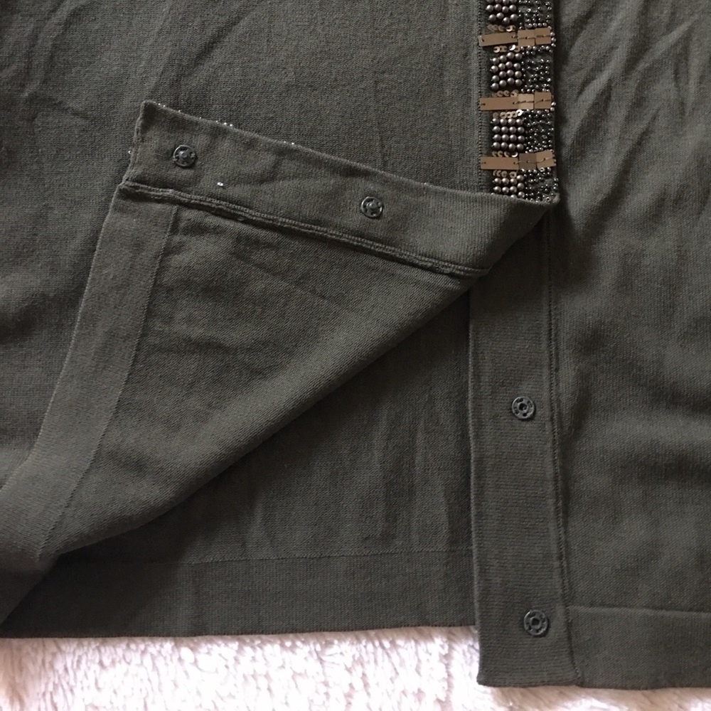 Sold AK ANNE KLEIN KNIT TOP OLIVE GREEN - Picture 4 of 7