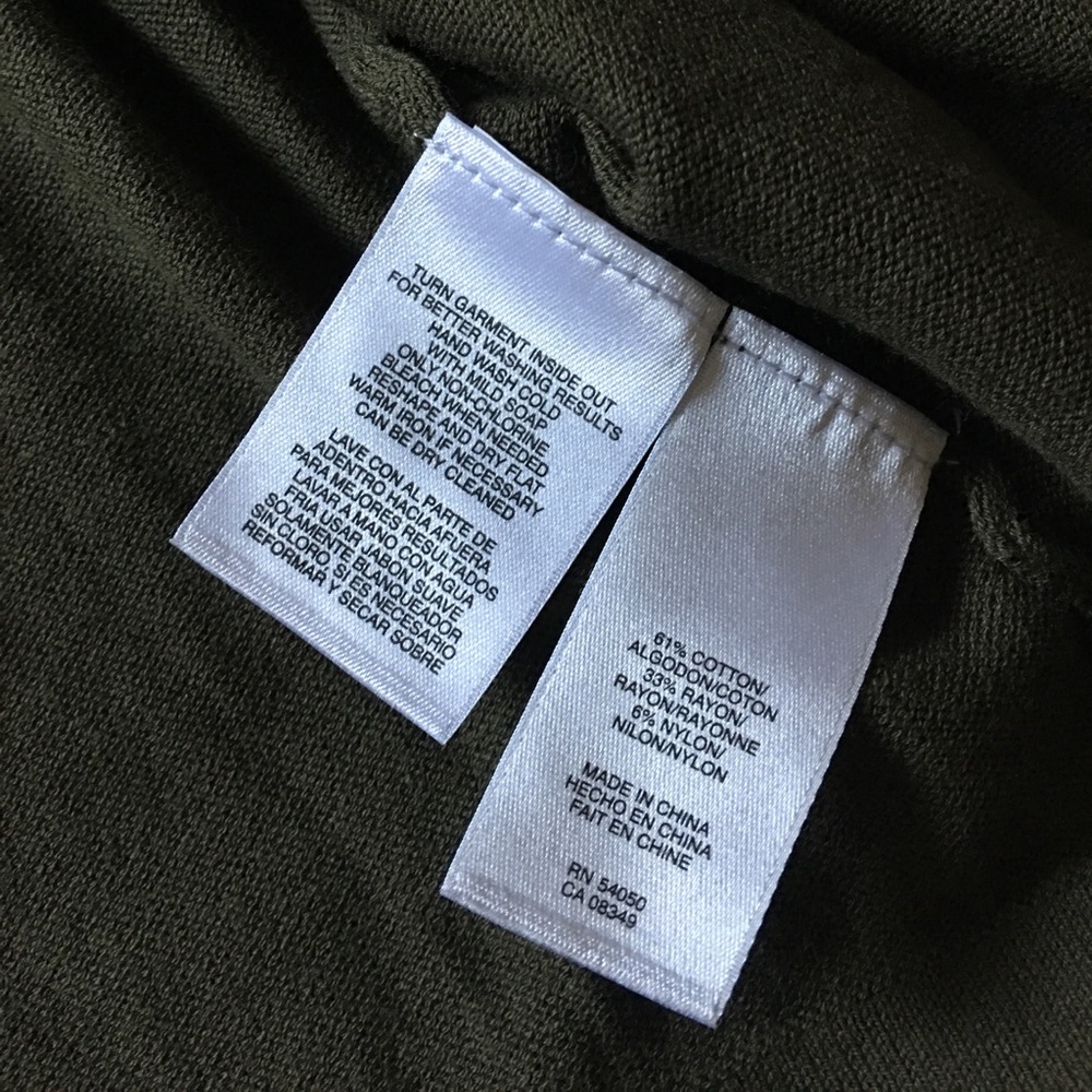Sold AK ANNE KLEIN KNIT TOP OLIVE GREEN - Picture 5 of 7