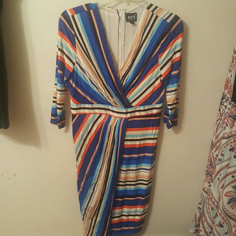 Colorful Faux WrapDress