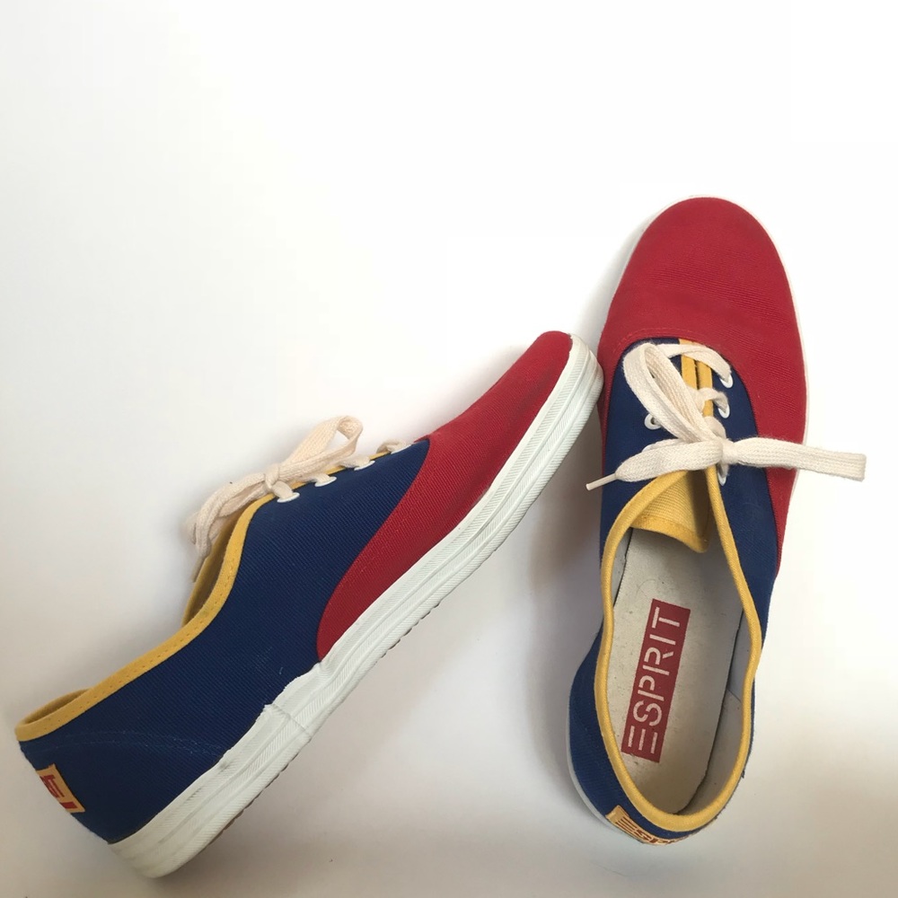 Like new vintage color block esprit tennis shoes!