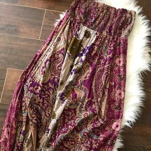 Torrid Strapless Handkerchief Maxi Dress