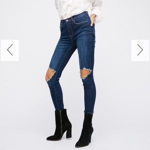 Free people busted knee skinny jeans