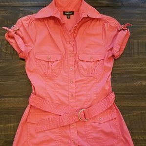 BEBE Long Shirt w/belt.