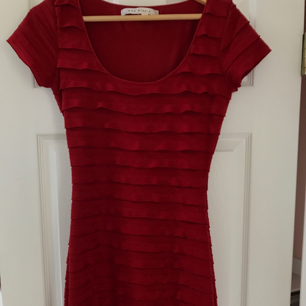 Red cocktail dress