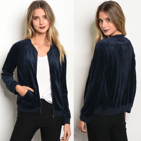 | VELVET DISTRESSED BOMBER | - Picture 3 of 4
