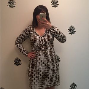 Long sleeve wrap dress