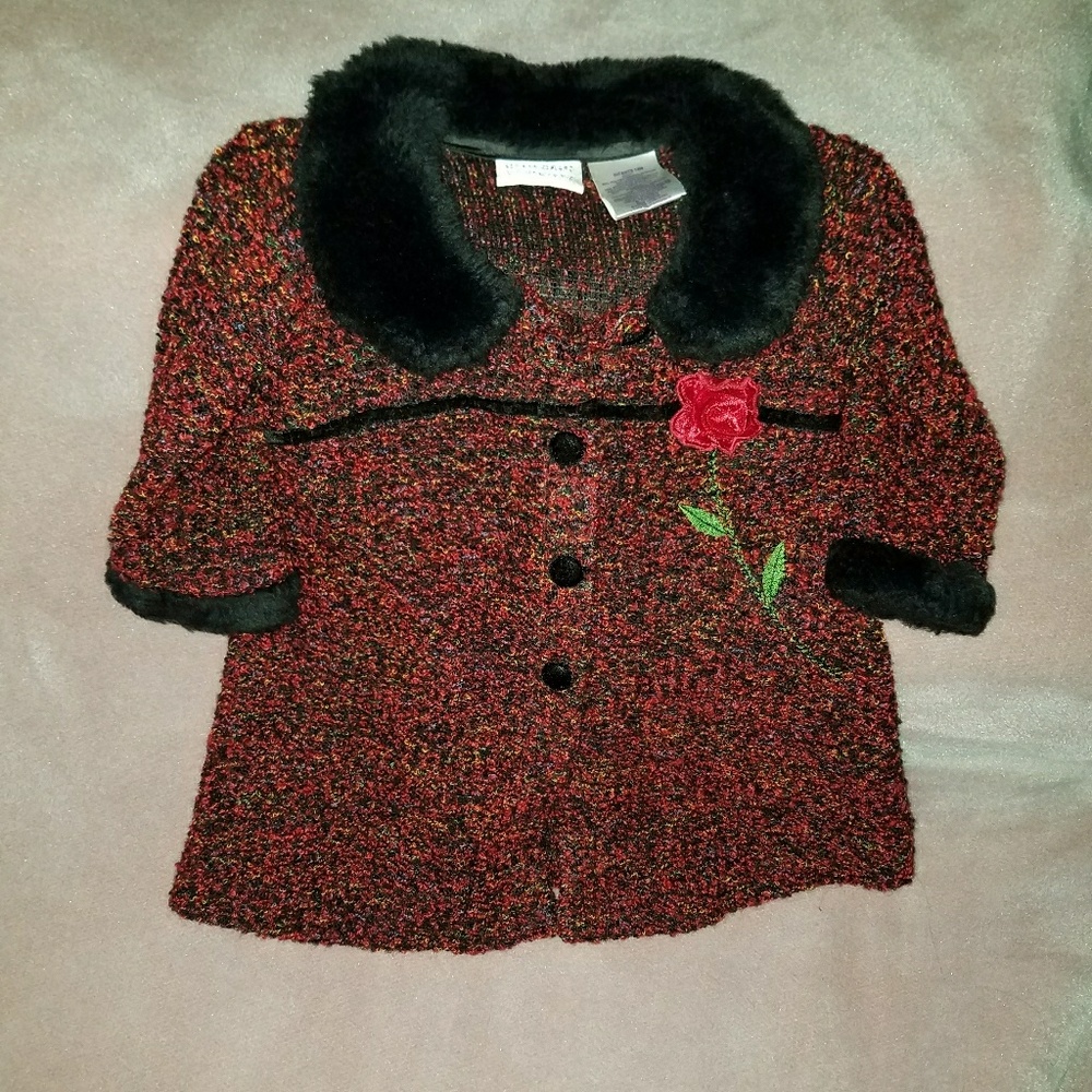 Blueberi Boulevard Red/black jacket 18 mths