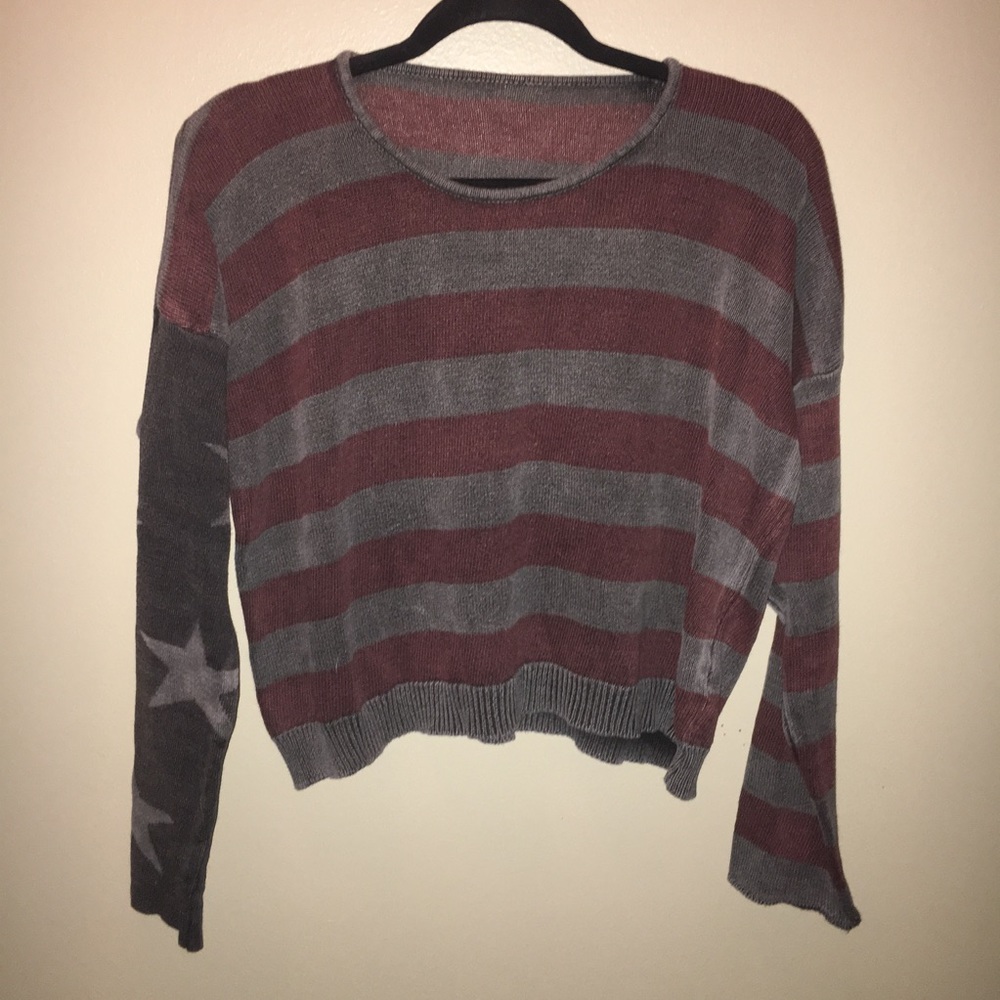 Brandy Melville American flag sweater