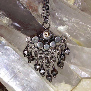 Diamond Pendant SS// Handmade NWOT