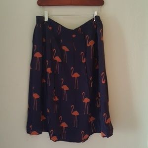 Anthropologie Flamingo Skirt