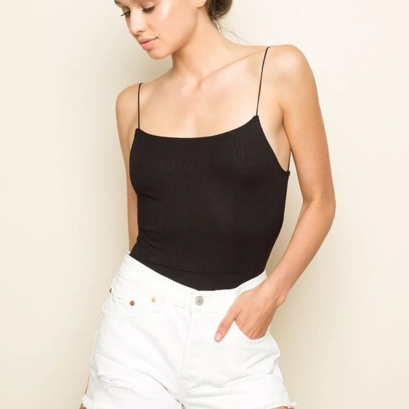 Brandy Melville open back strappy black Bodysuit - Picture 3 of 6