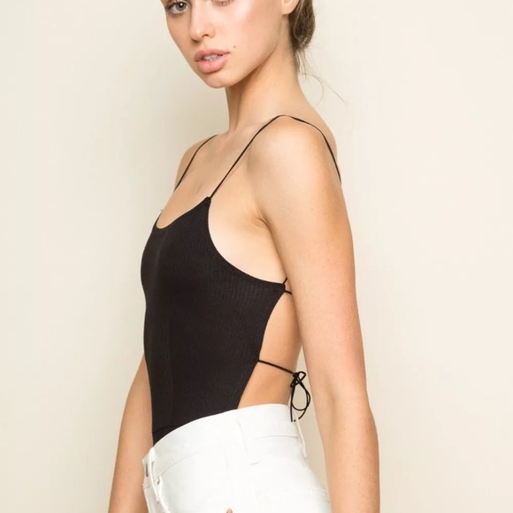 Brandy Melville open back strappy black Bodysuit - Picture 4 of 6