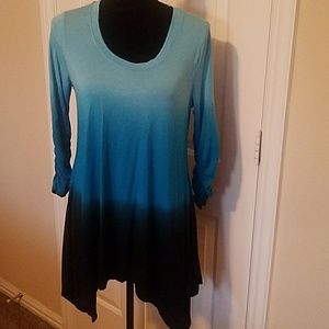 Tie ombre high low tunic