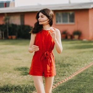 Linen romper worn once