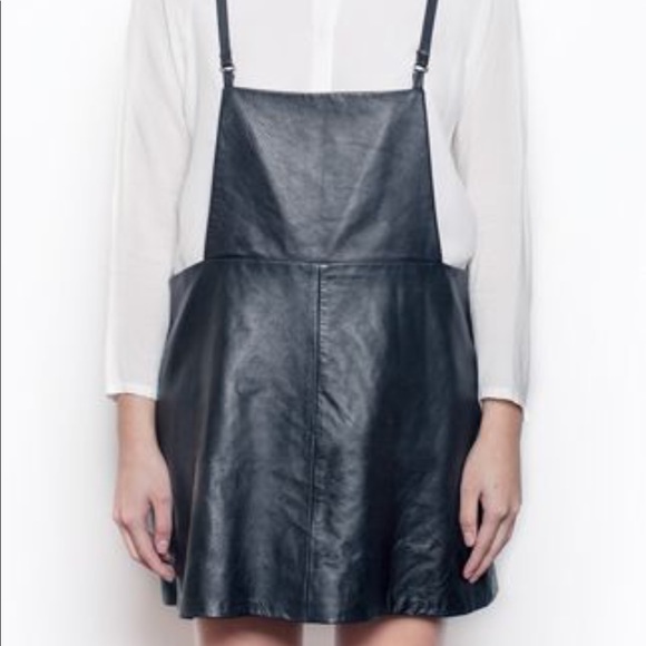 UNIF Dresses & Skirts - unif m leather jumper pinafore black small medium