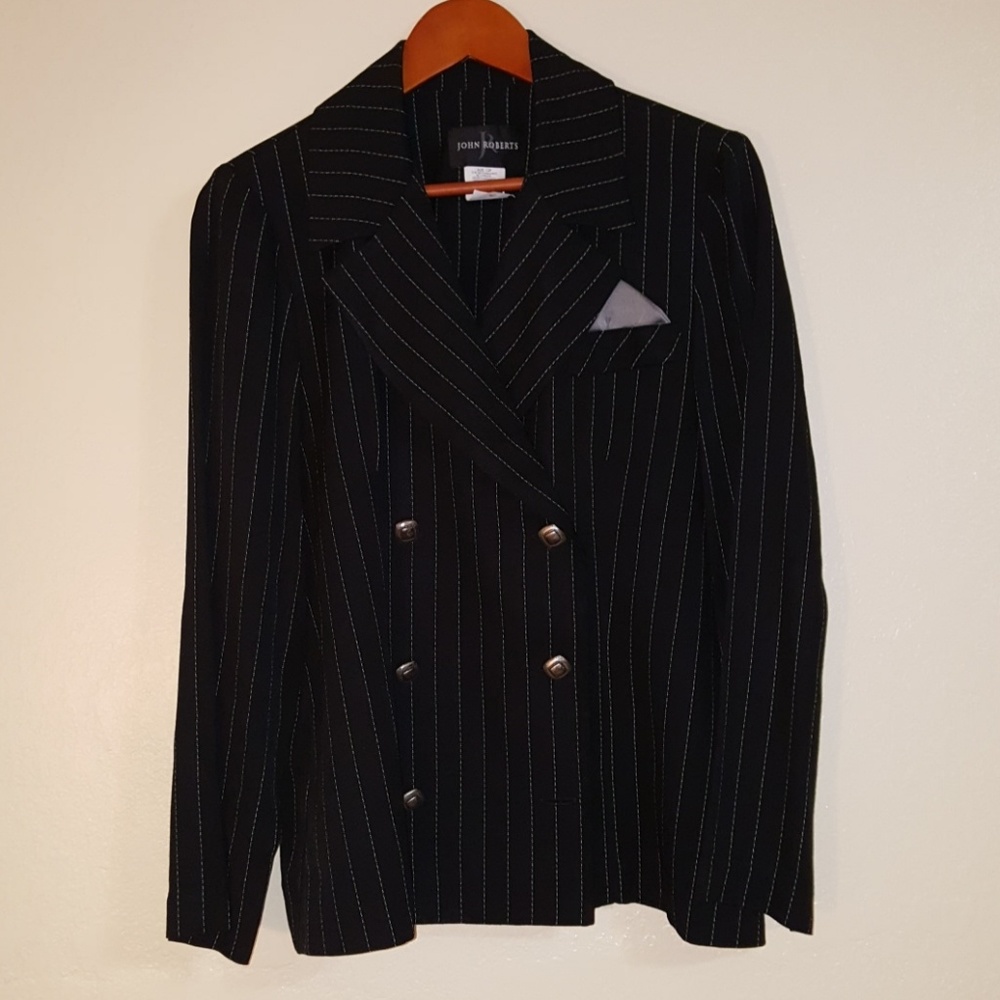 Pinstripe ladies double breasted jacket