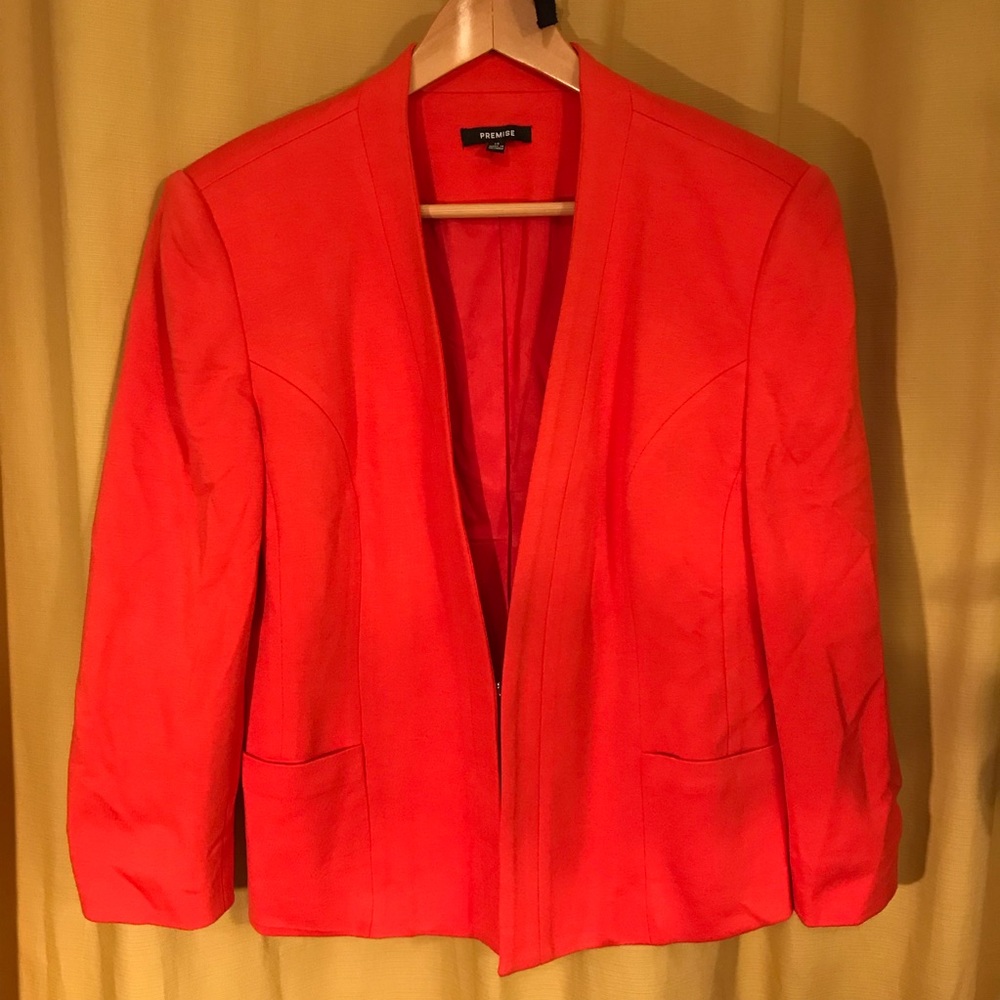 Coral Red Blazer size 14