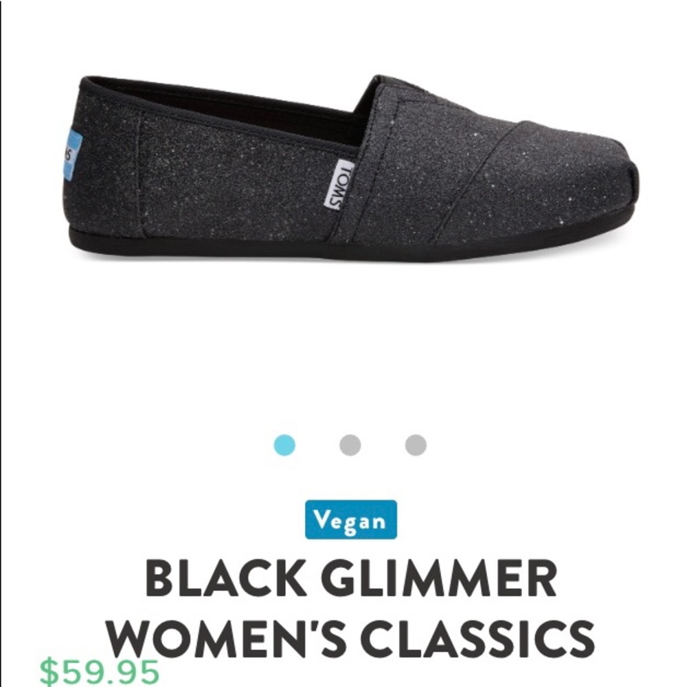 TOMs Tags Still Attached (9.5) Black Glimmer