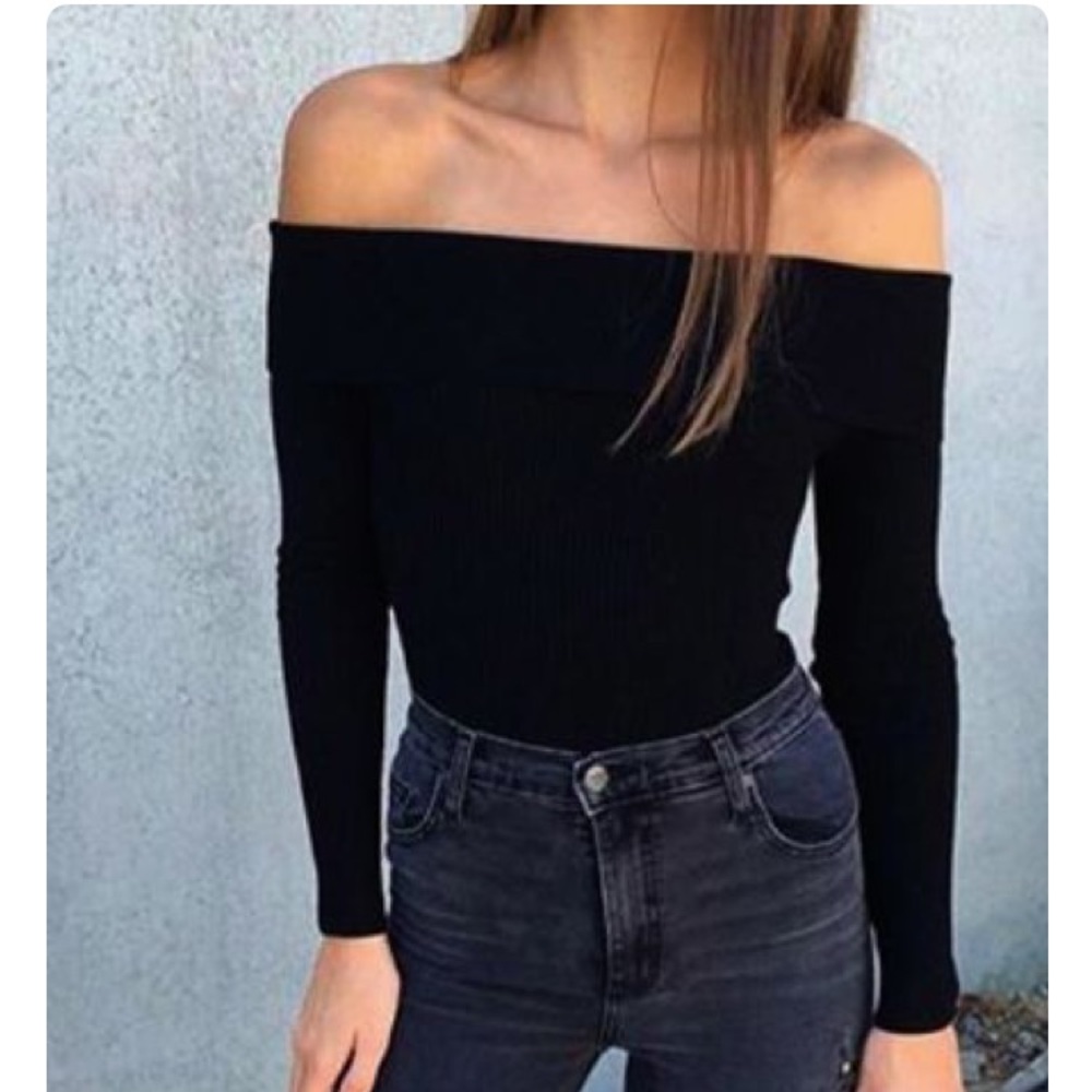 Last one!! off the shoulder black top