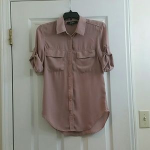 Lulu's Mauve sheer button up
