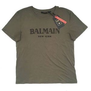 BRAND NEW! NEVER BEEN WORN! BALMAIN X H&M LOGO TEE