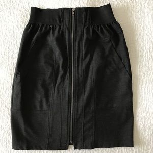 Grey high waisted pencil skirt