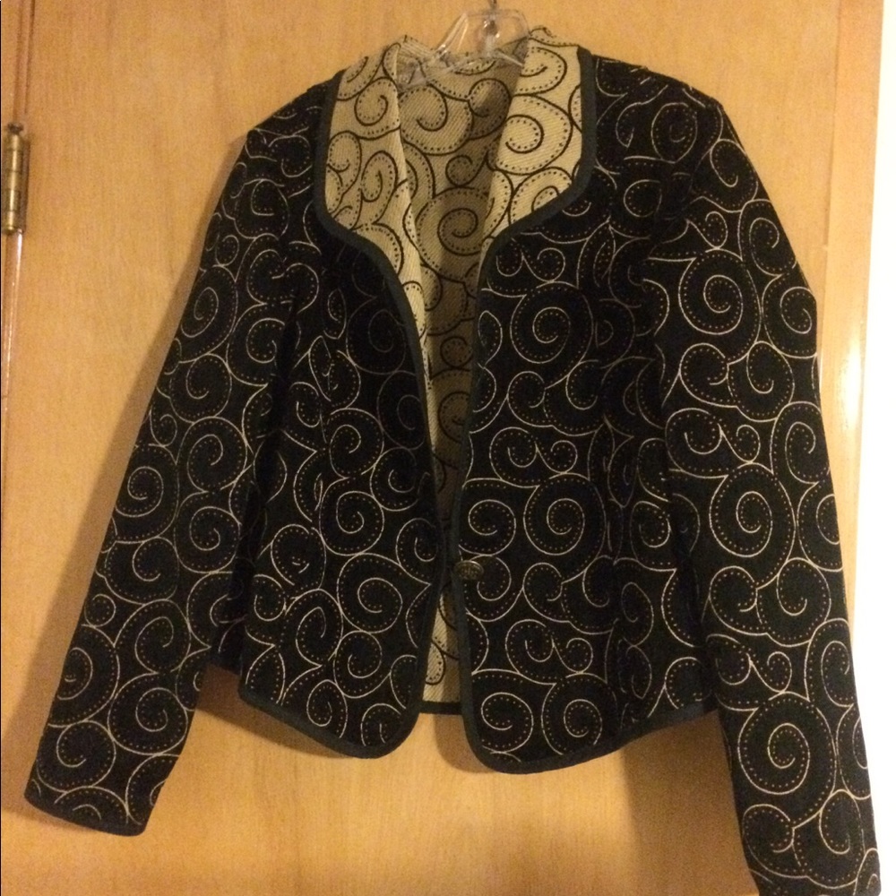 Reversible brocade jacket