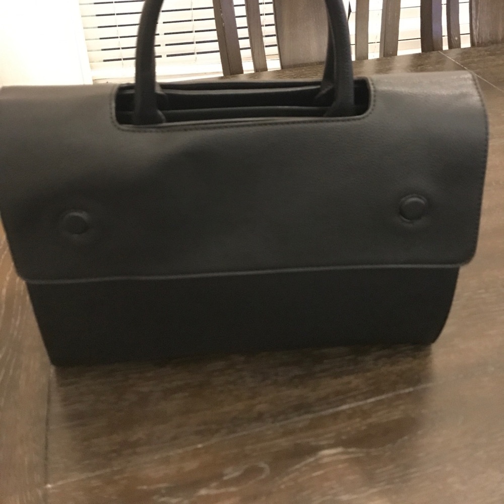 Classic black briefcase style satchel