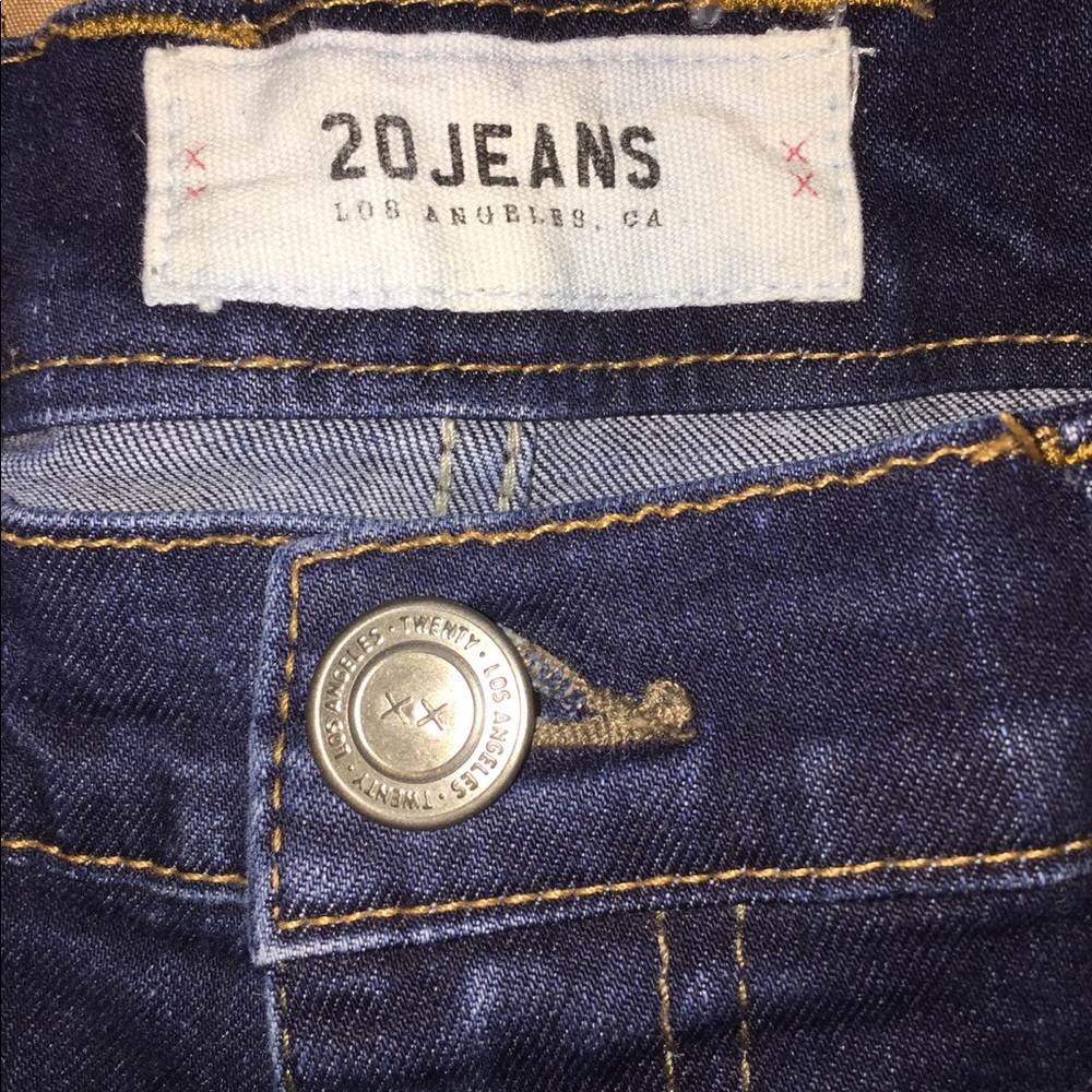 Straight Leg Dark Rinse Blue Jeans 32x34 - Picture 4 of 4