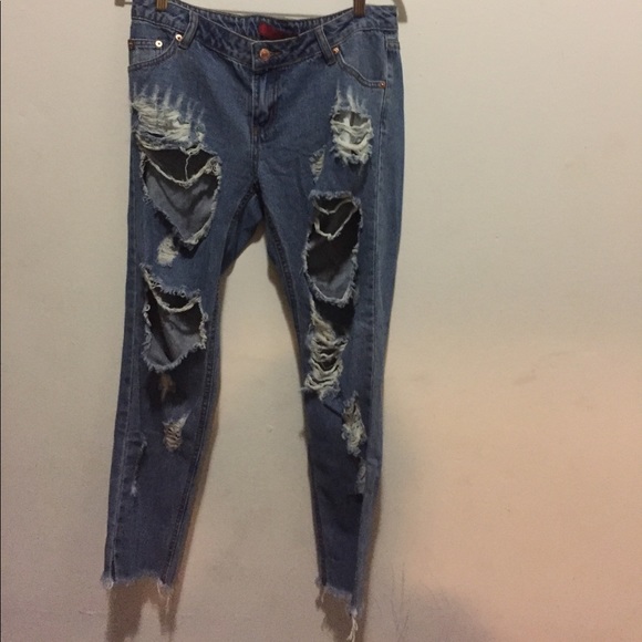 Signature8 Denim - Signatures Denim women Jeans Size Large Destroyed