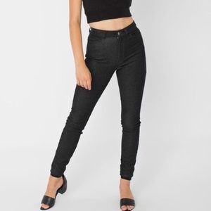 American Apparel Black Denim Pencil Pant Jeans 26