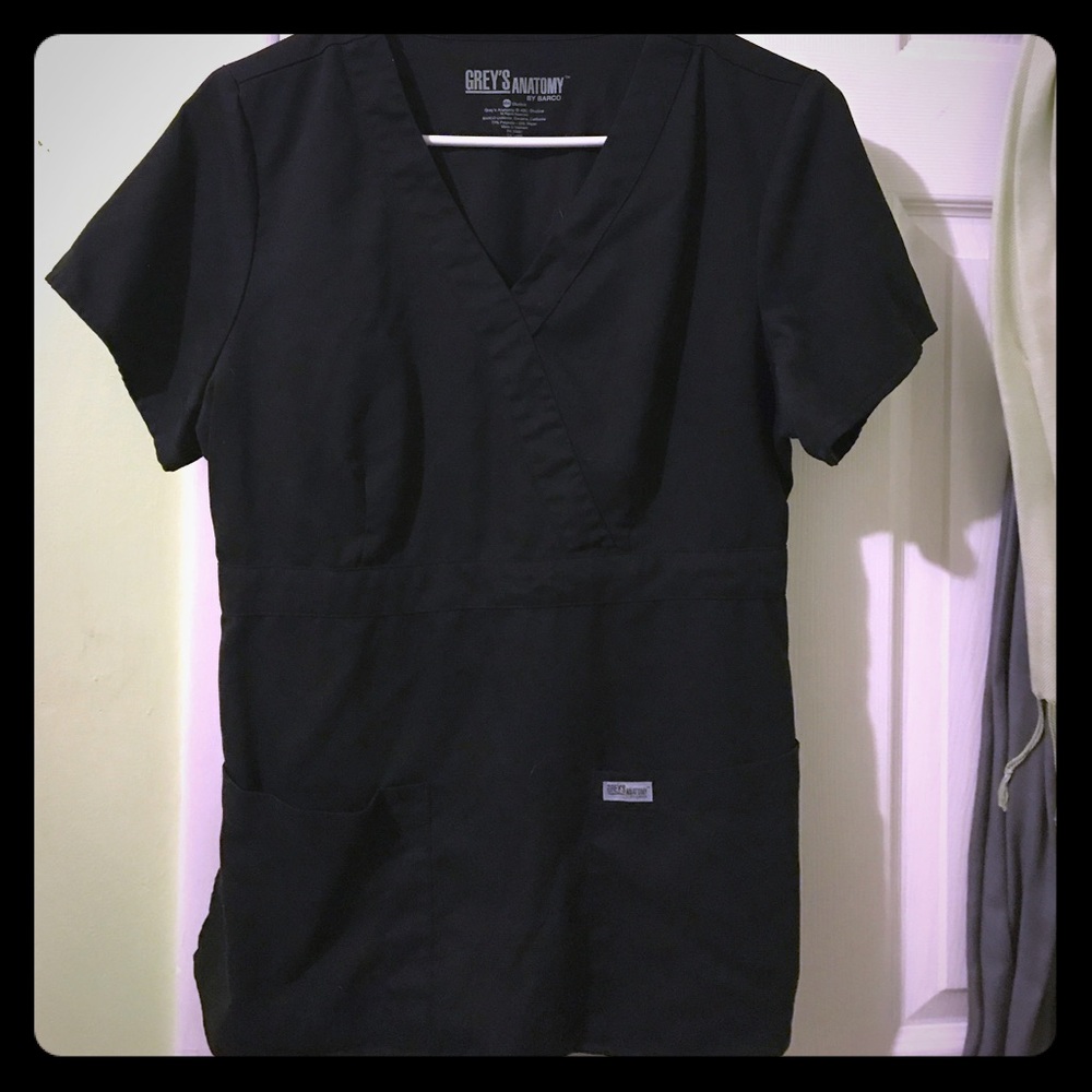 Black Greys Anatomy Scrub Top