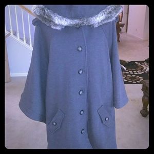 ROAMAN'S WINTER CAPE GREY