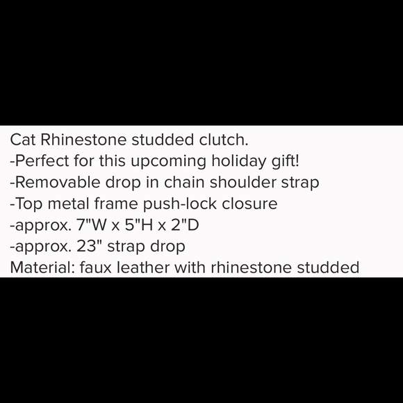 Rhinestone kitty clutch. SPARKLY - Picture 6 of 6